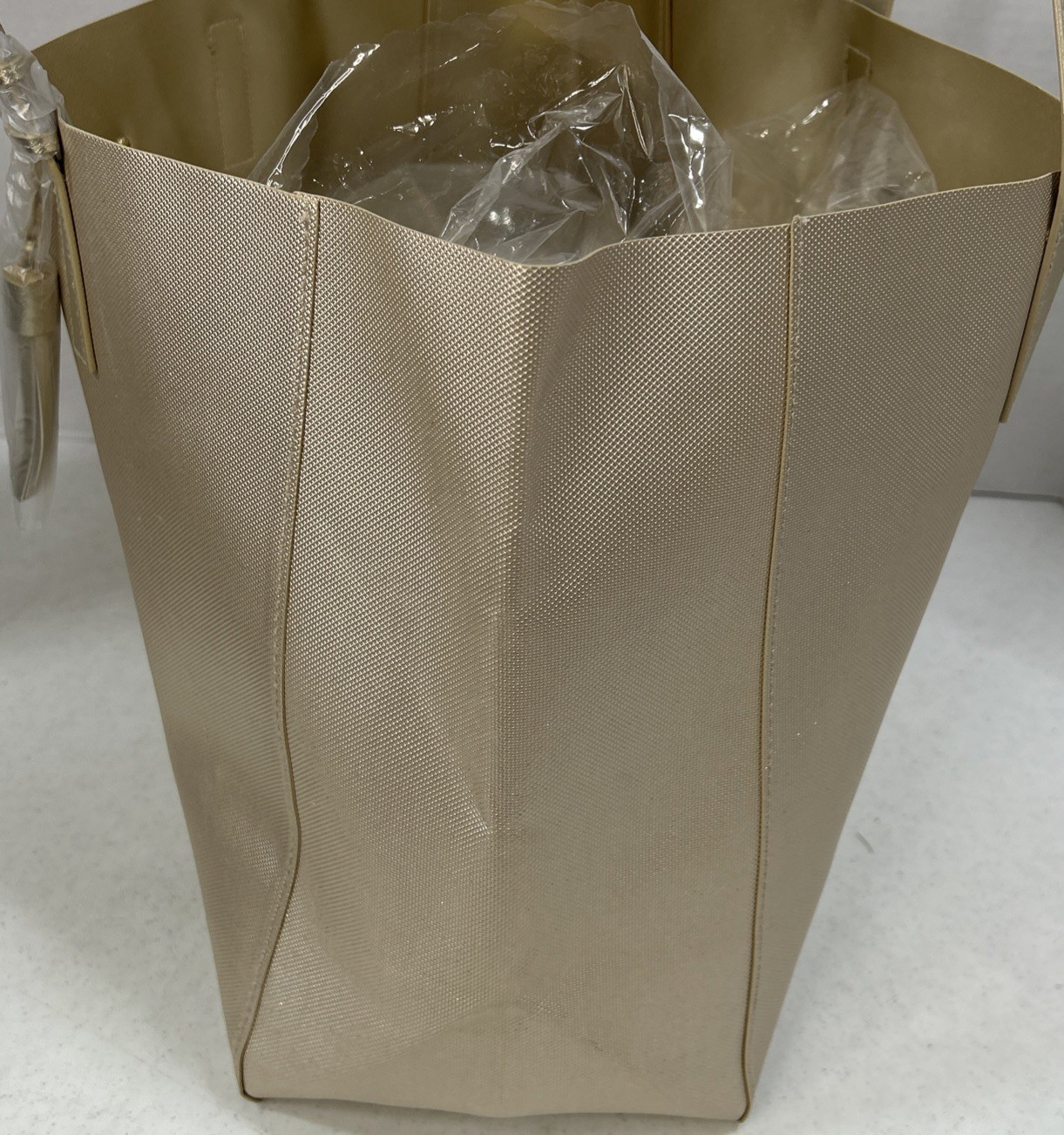 Michael Kors Gold Metallic Glamorous Glitter Large Tote Bag New! Beach Pool NWT