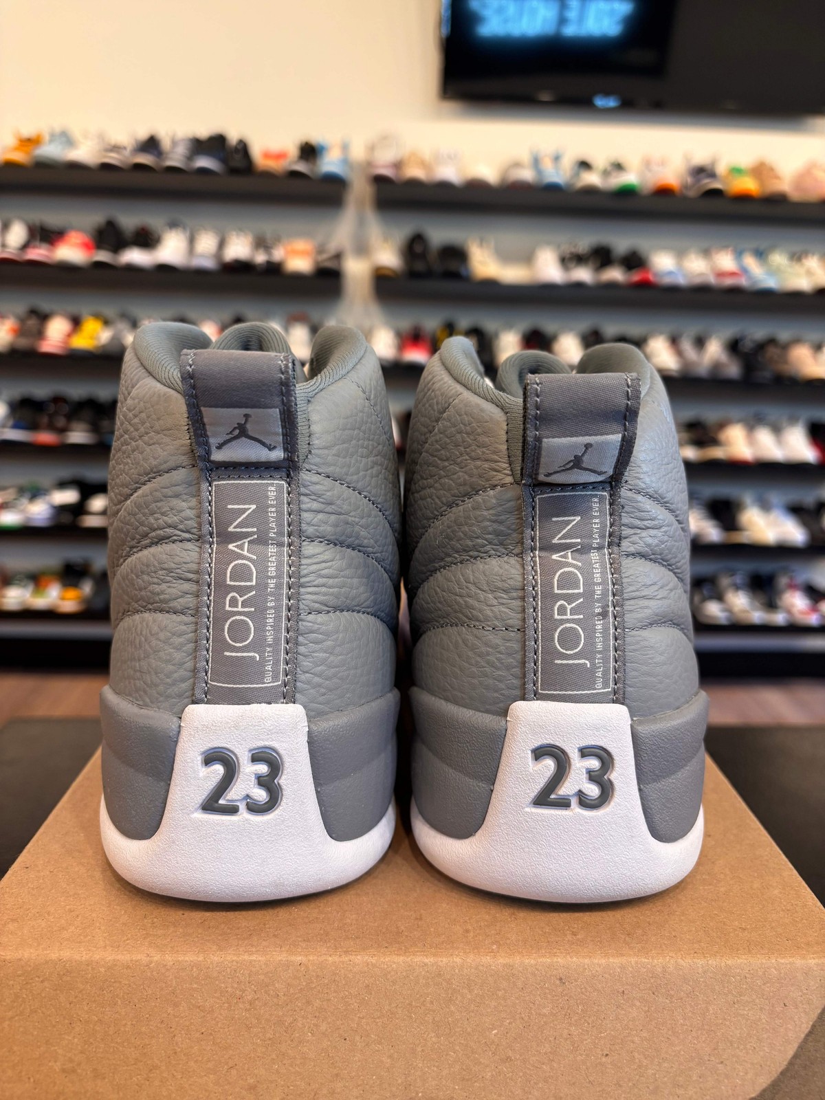 Air Jordan 12 Stealth Size 10.5 Pre-Owned CT8013-015 Grey White