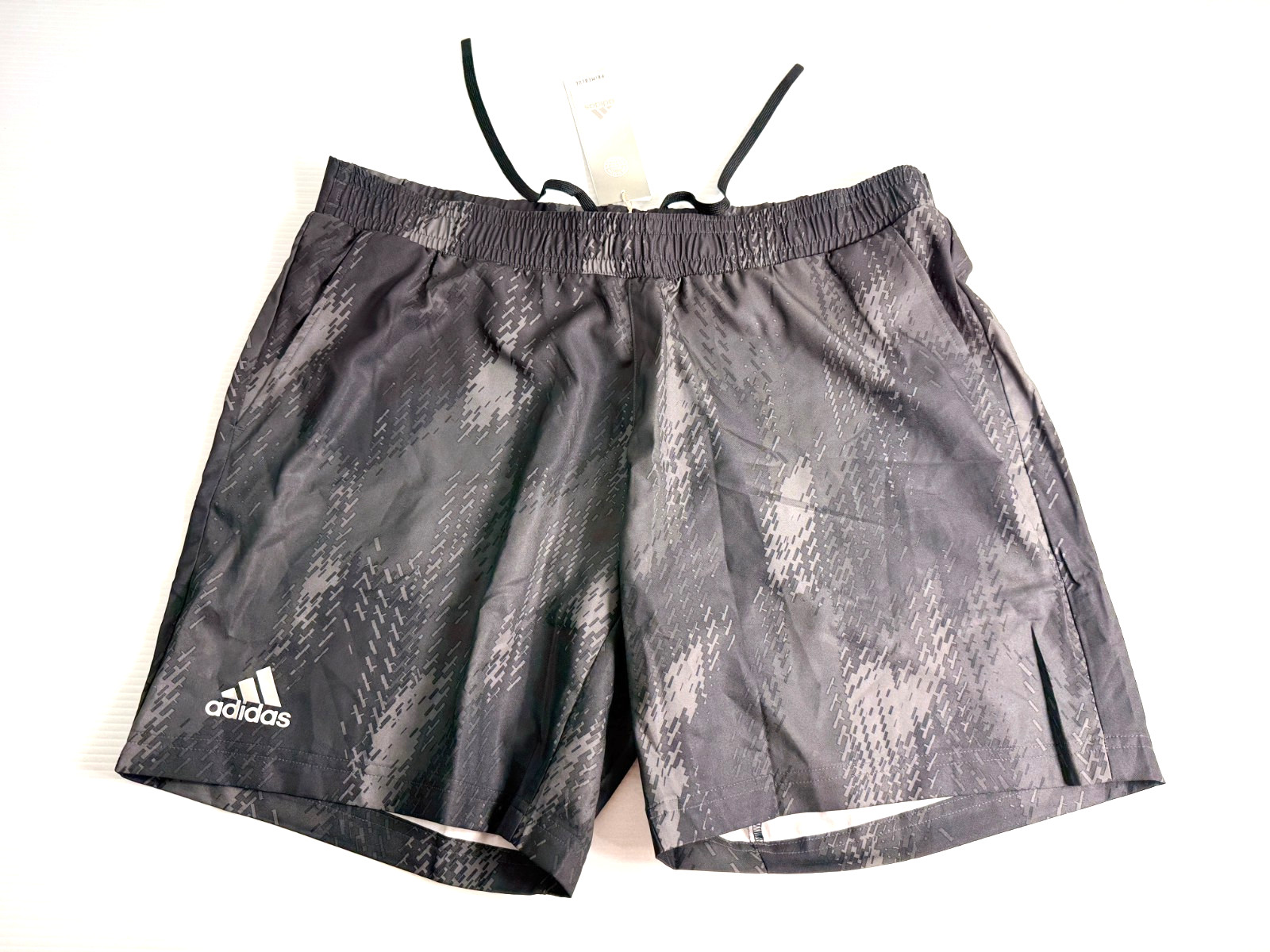 Adidas Primeblue 7-Inch Printed Tennis Shorts Grey Five Black Men`s XL GS4938
