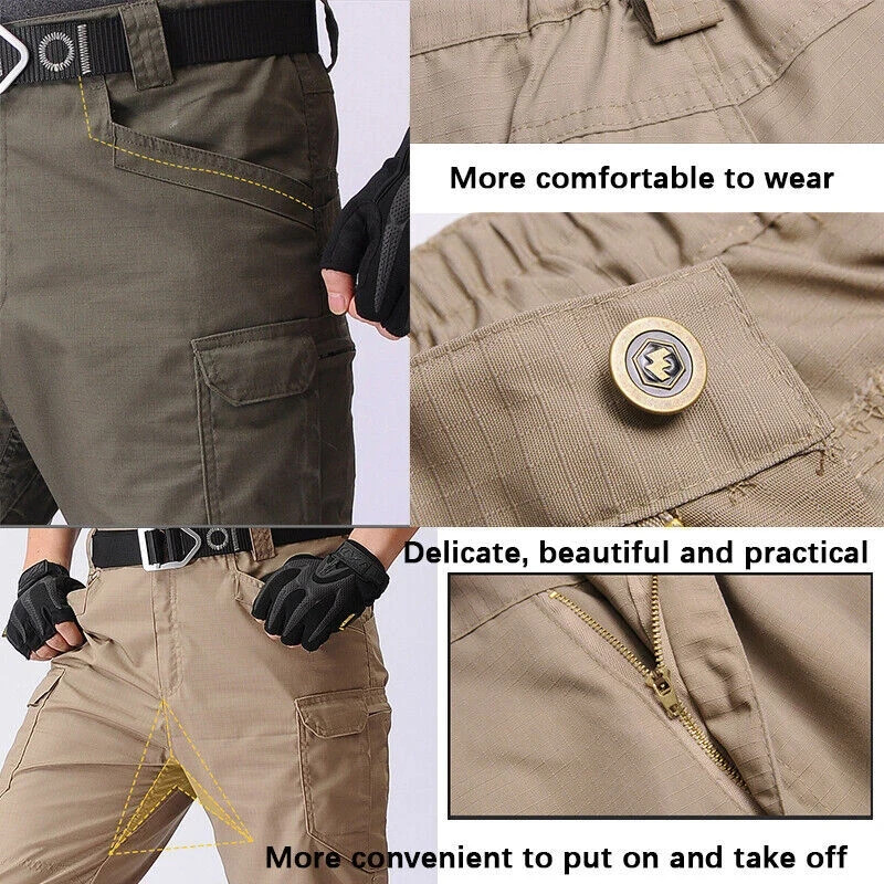 Tactical Men Cargo Pants Outdoor Pants Soldier Straight-fit Work Combat Trousers