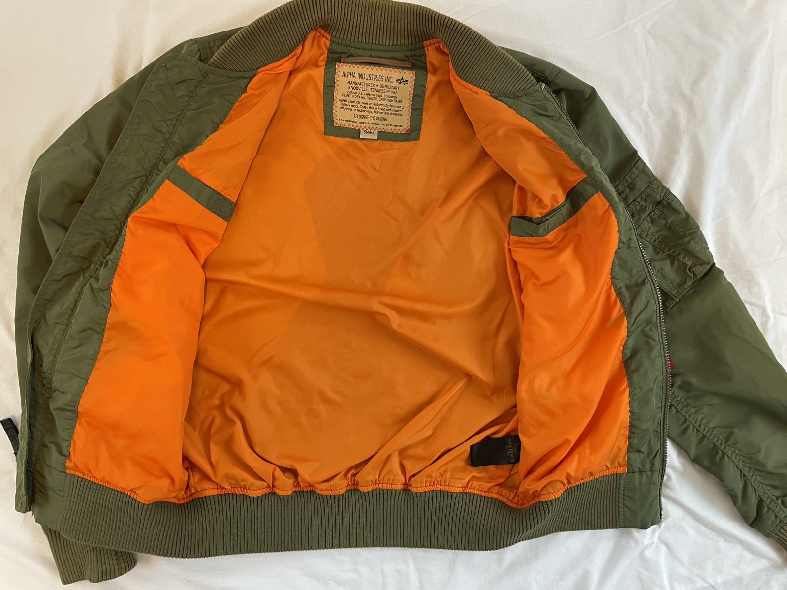 Alpha Industries MA-1 TT Men’s Bomber Sage Green Small