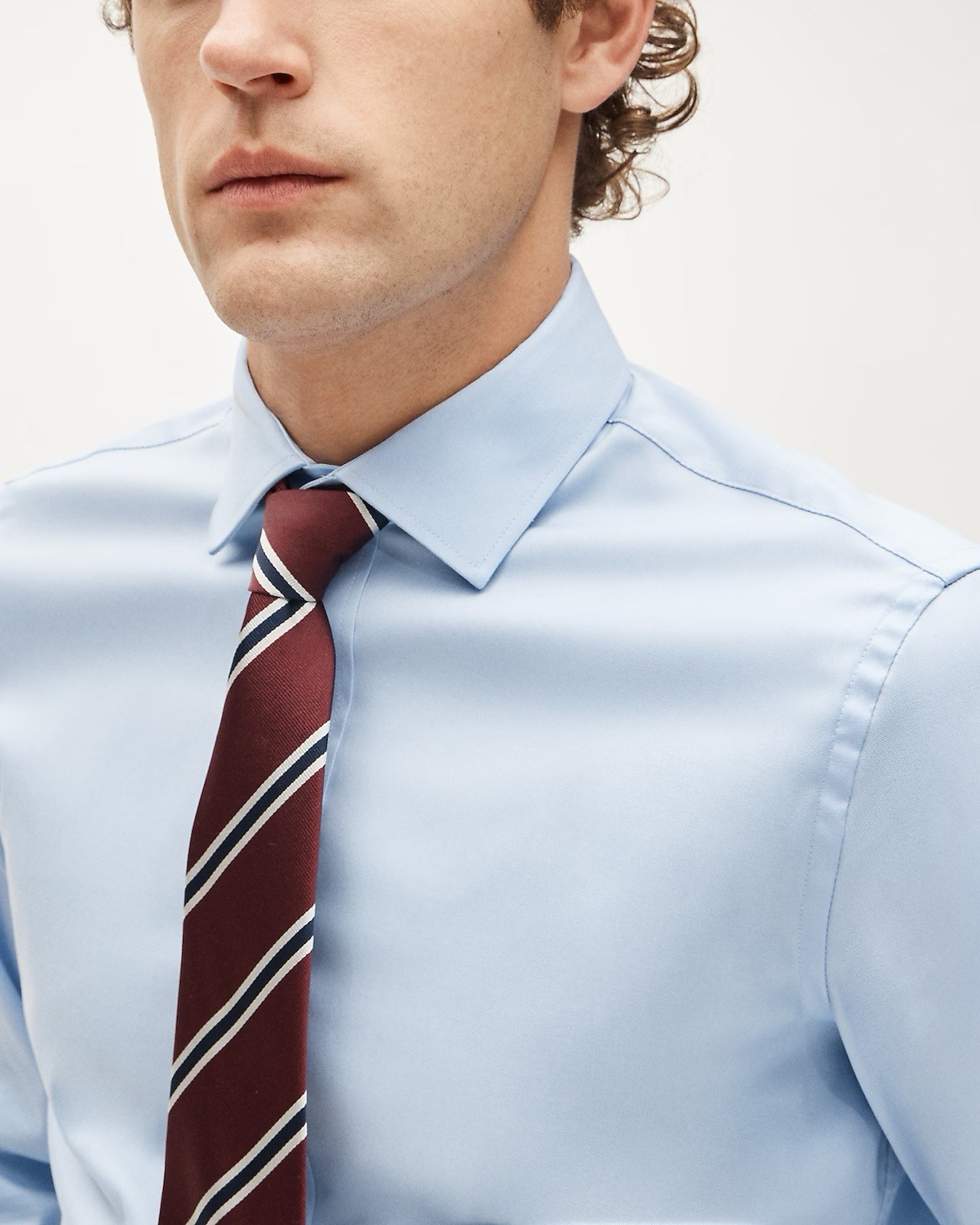 J. CREW Bowery Slim Performance Stretch Dress Shirt in Blue Size L CA351