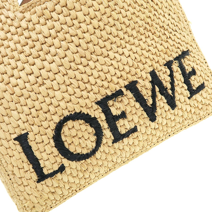 Loewe Loewe Font Tote Small (Raffia) A685B59X03 Beige Tote Bag #SAB16950