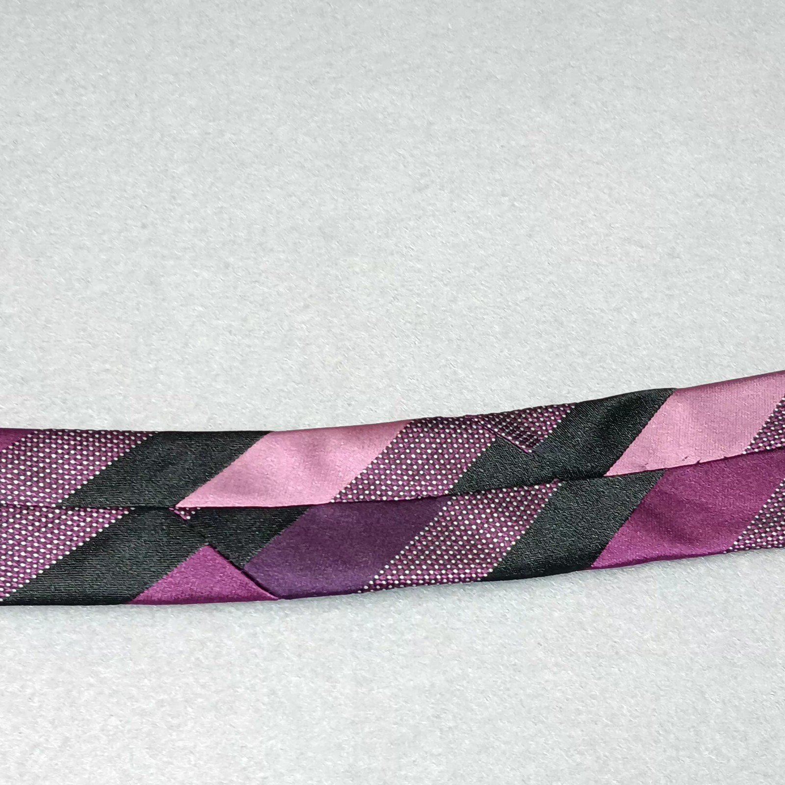 New MICHAEL KORS 100% Silk Tie Purple Striped Event Office Classic Preppy Retro