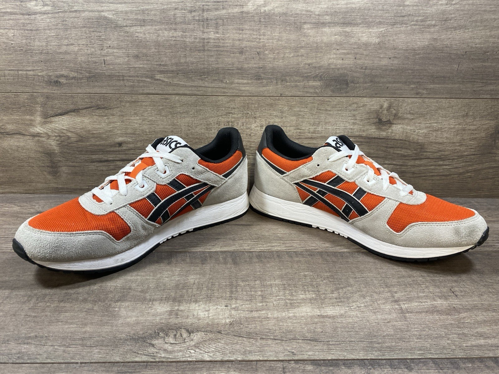 Asics Lyte Classic Shoes Sneakers Gray Orange 1201A477 Mens Size 9.5