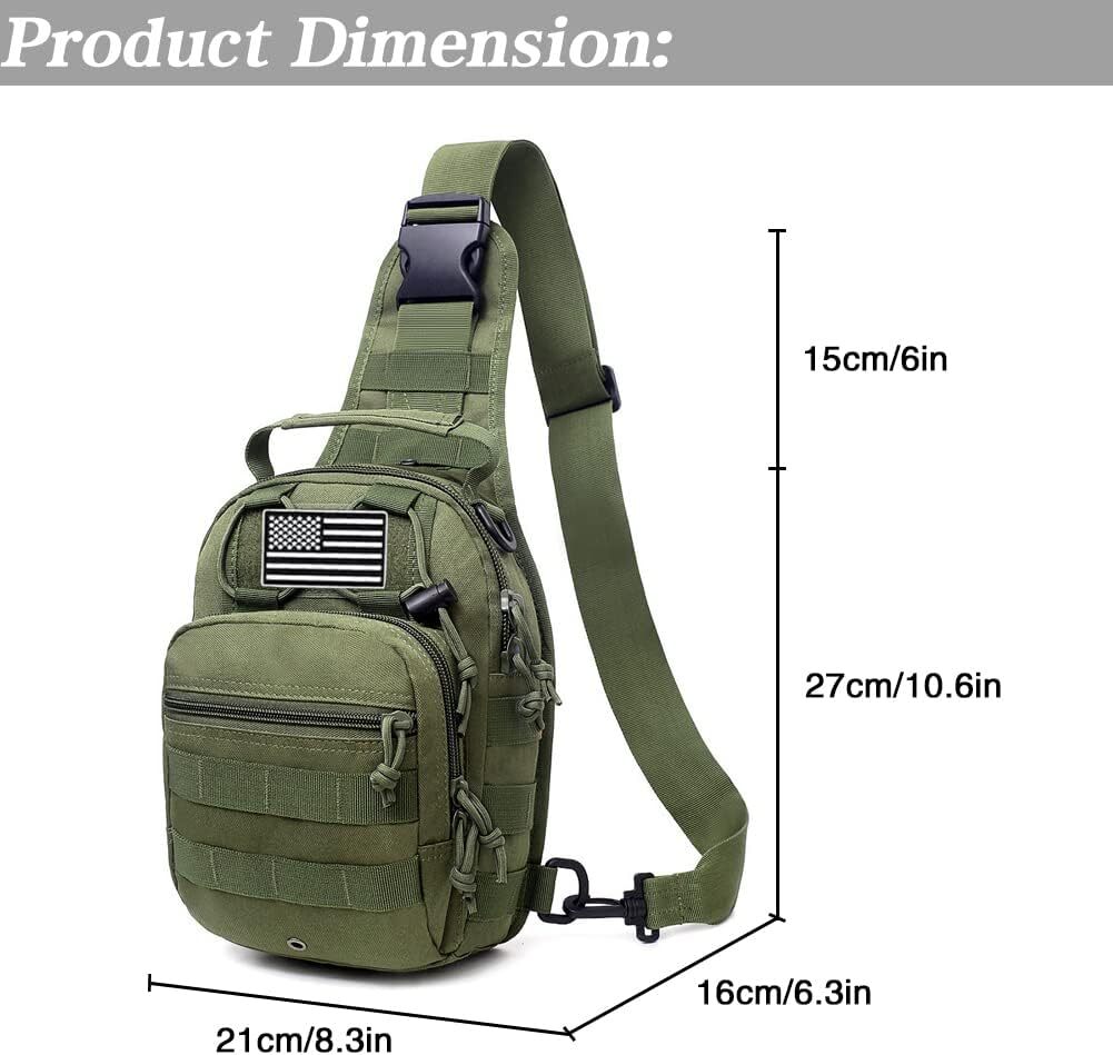 Tactical Sling Backpack 1000D Waterproof Military Backpack Satchel Shoulder Bag