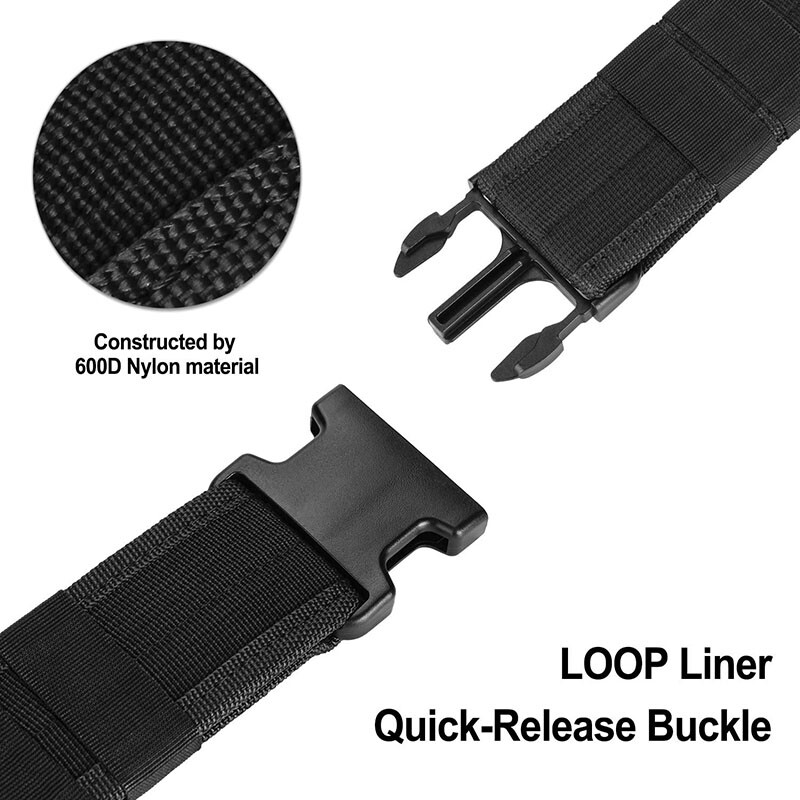 Tactical Military EDC Heavy Duty Belt Adjustable Quick Release Belt Police Belt