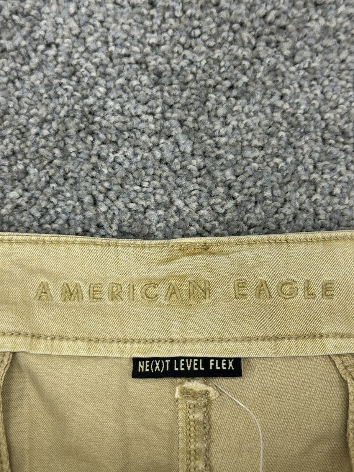 American Eagle Next Level Flex Pants Mens 42×32 Khaki Straight Workwear NWT