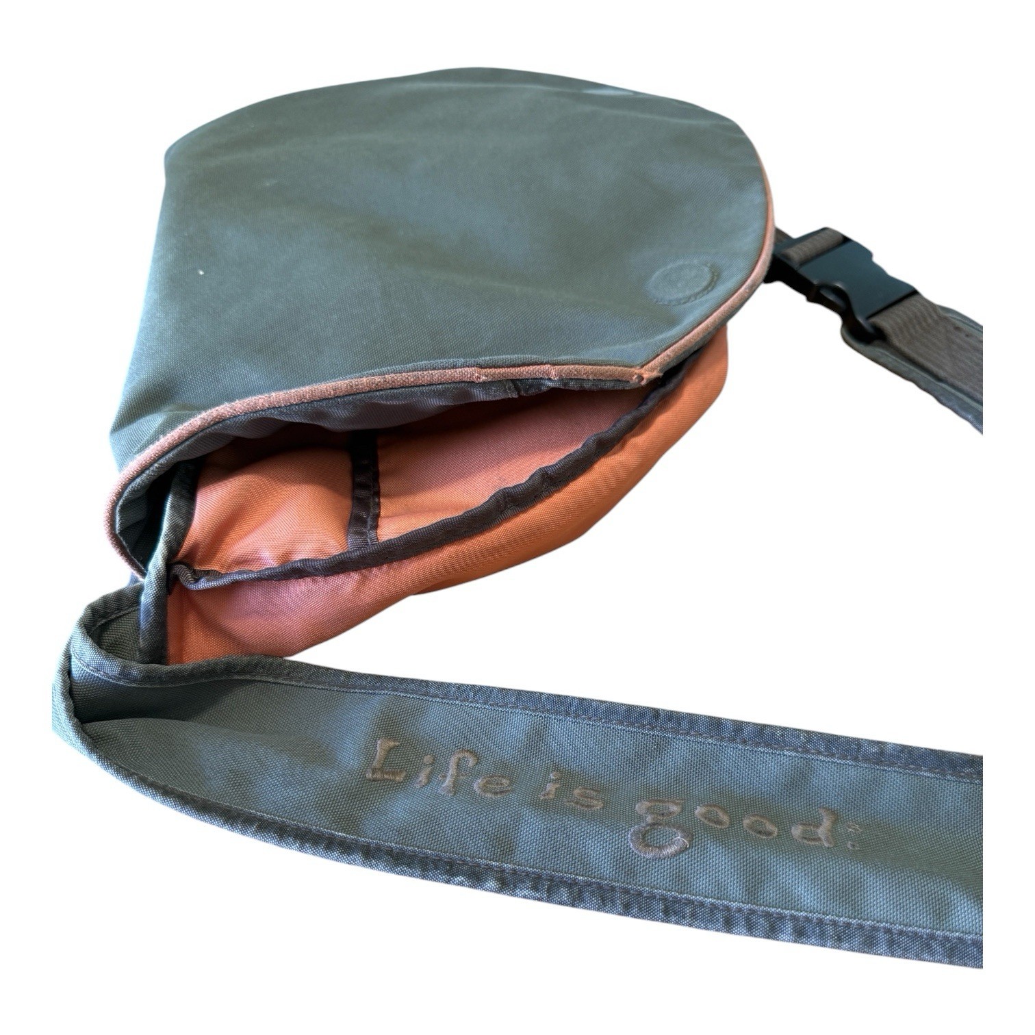 Life Is Good Smile Sling OrangeAdjustable Strap Crossbody Messenger Shoulder bag