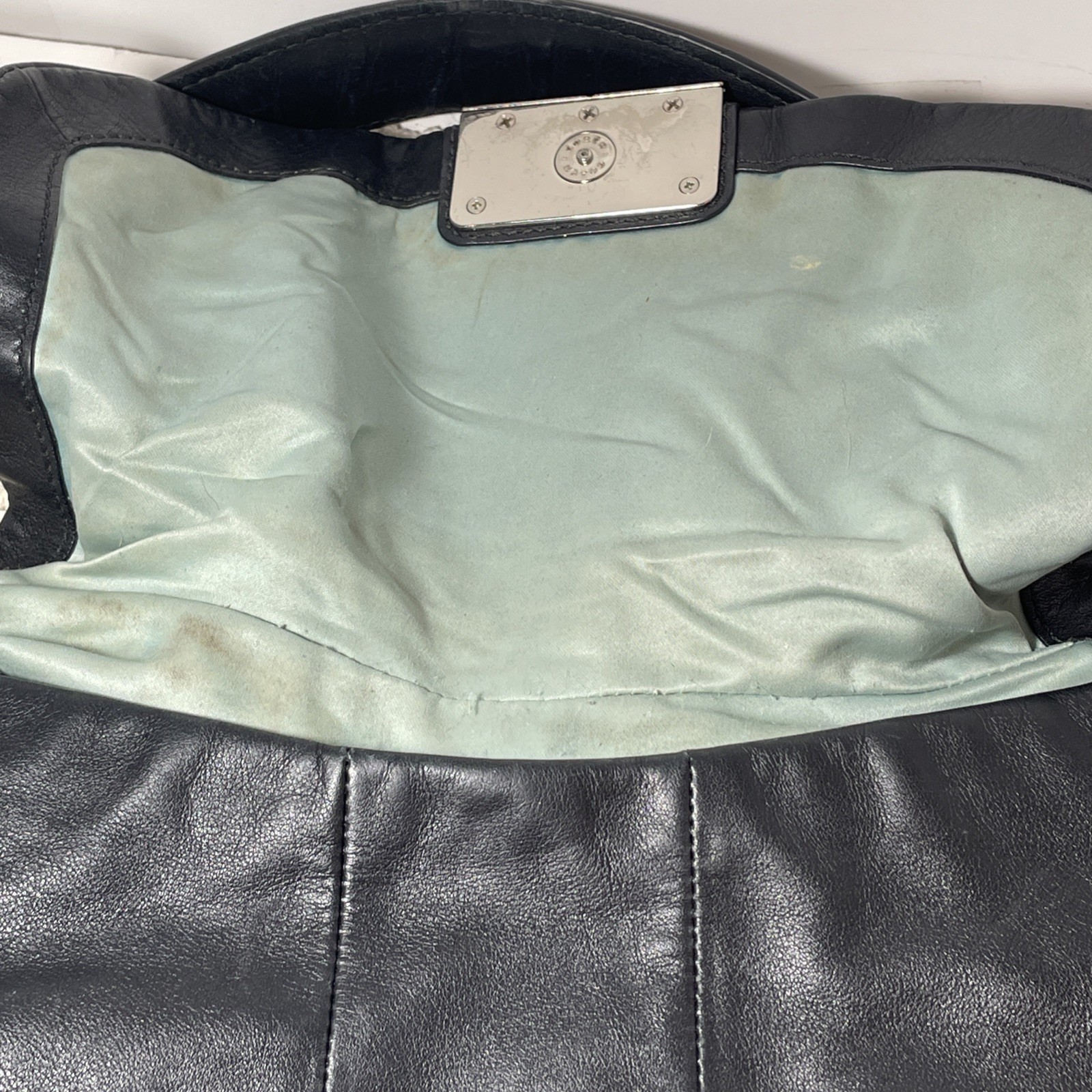 Coach Leather Shoulder Bag Kristin Purse Black 15336, Hobo Style w/ Silver Lock