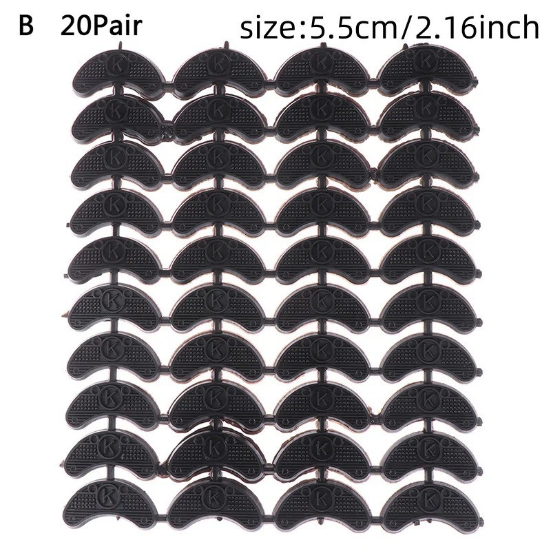 40PCS 20-Pair Rubber Heel Savers Toe Plates Taps DIY Shoe Repair Pads9887