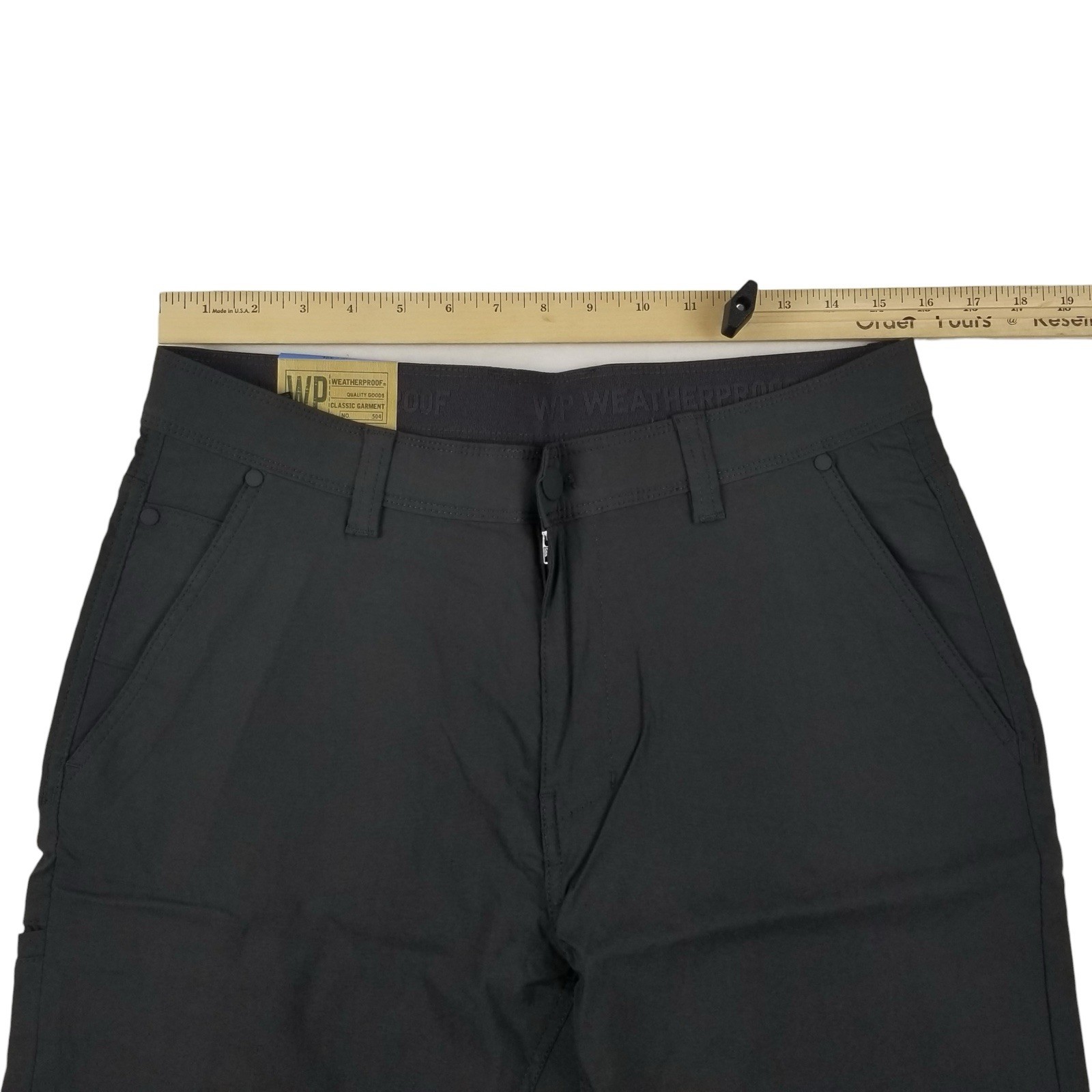 Weatherproof WP Mens 32X32 Charcoal Classic Fit Active Stretch Tech Utility Pant