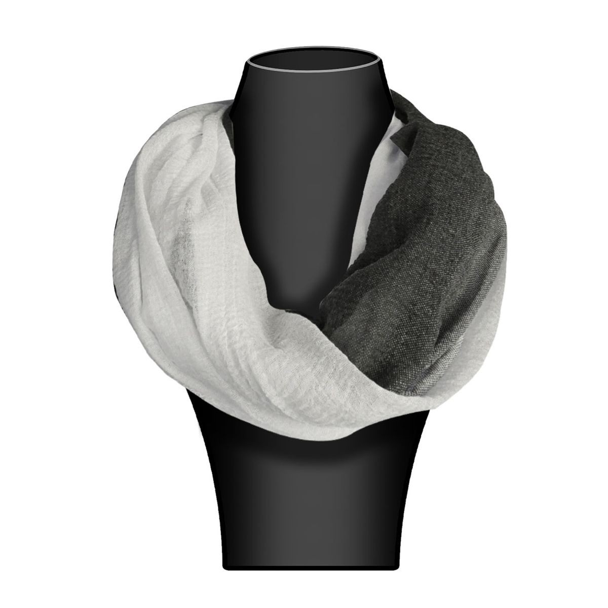 soft loop scarf tube scarf beautiful gradient red black gray blue green