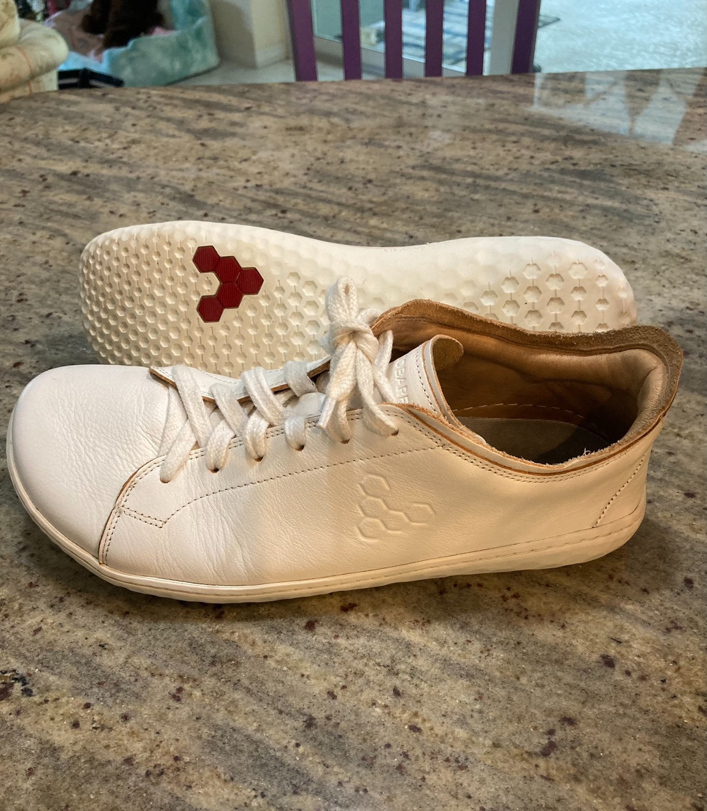 VivoBarefoot Geo Court IV White Leather Minimalist Barefoot Shoes US Mens 10