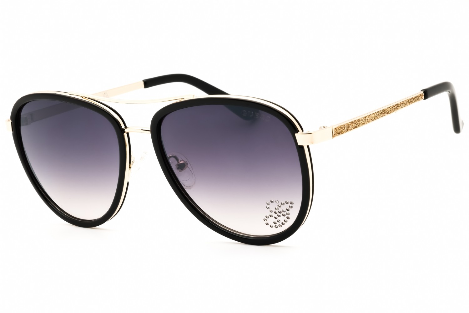 GUESS FACTORY GF6052-01B-57 Sunglasses Frame Size 57mm 140mm 17mm BLACK Women