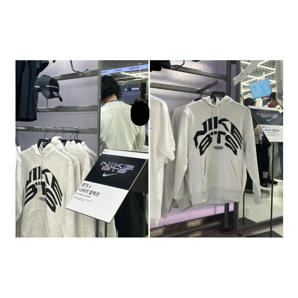 NIKE x BTS ARIRANG Korea Limited Grey Hoodie Original Merch Size L