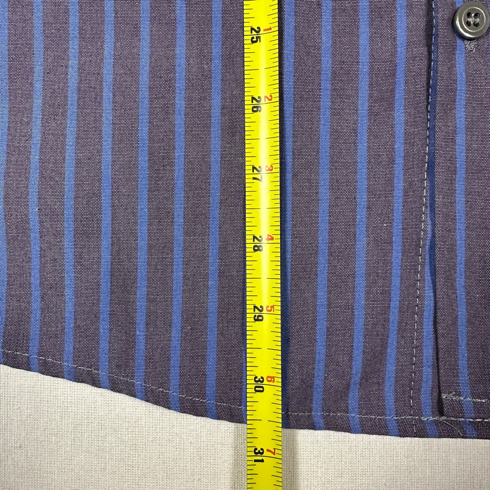 Red Kap UEI Men’s Work Shirt Short Sleeve Industrial Stripe Button Front