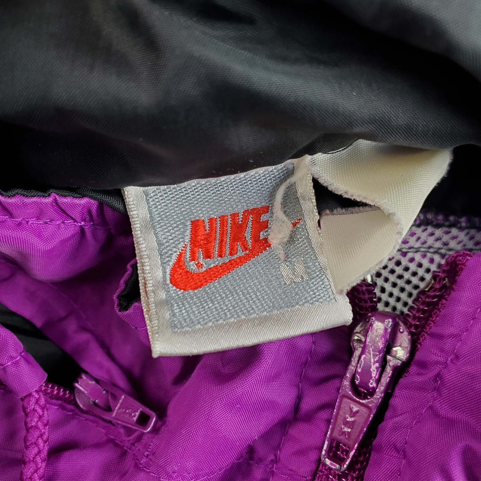 Nike Jacket Mens M Colorful Windbreaker Nylon Full Zip Sports Retro Vintage 80s