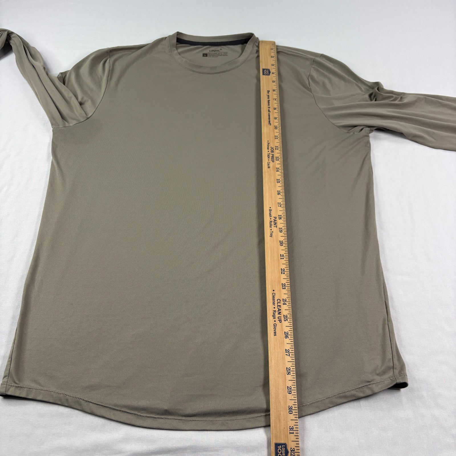UNRL Golf Shirt Mens Large Brown Long Sleeve Crew Neck Performance Stretch