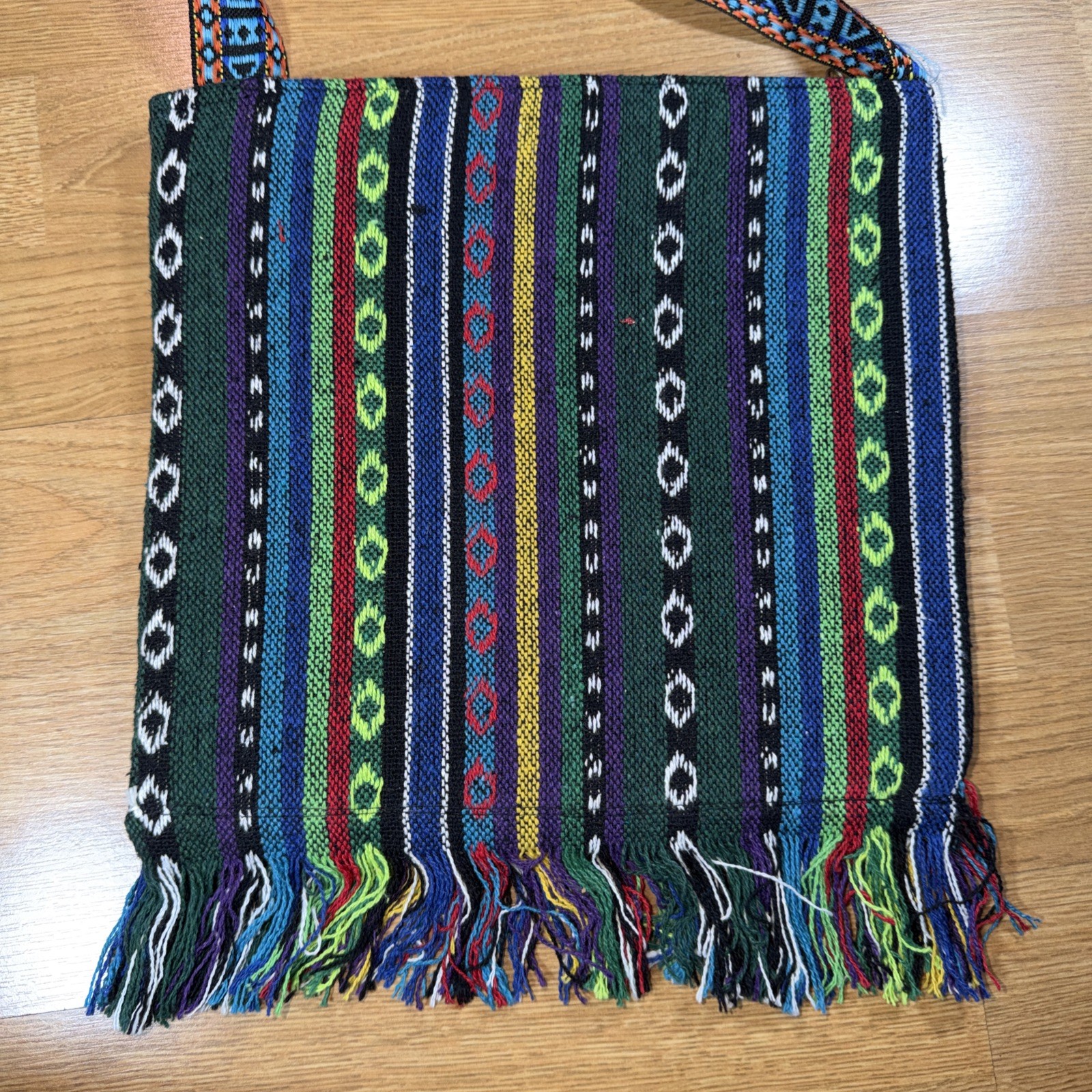Ethnic Embroidered Shoulder Bag Tassel Sling Women Crossbody Boho Hippie Purse