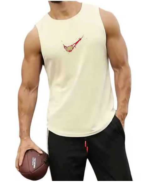 Men Sleeveless Gym Vest Tank Top Fitness Stringer Basketball Training S-XXL