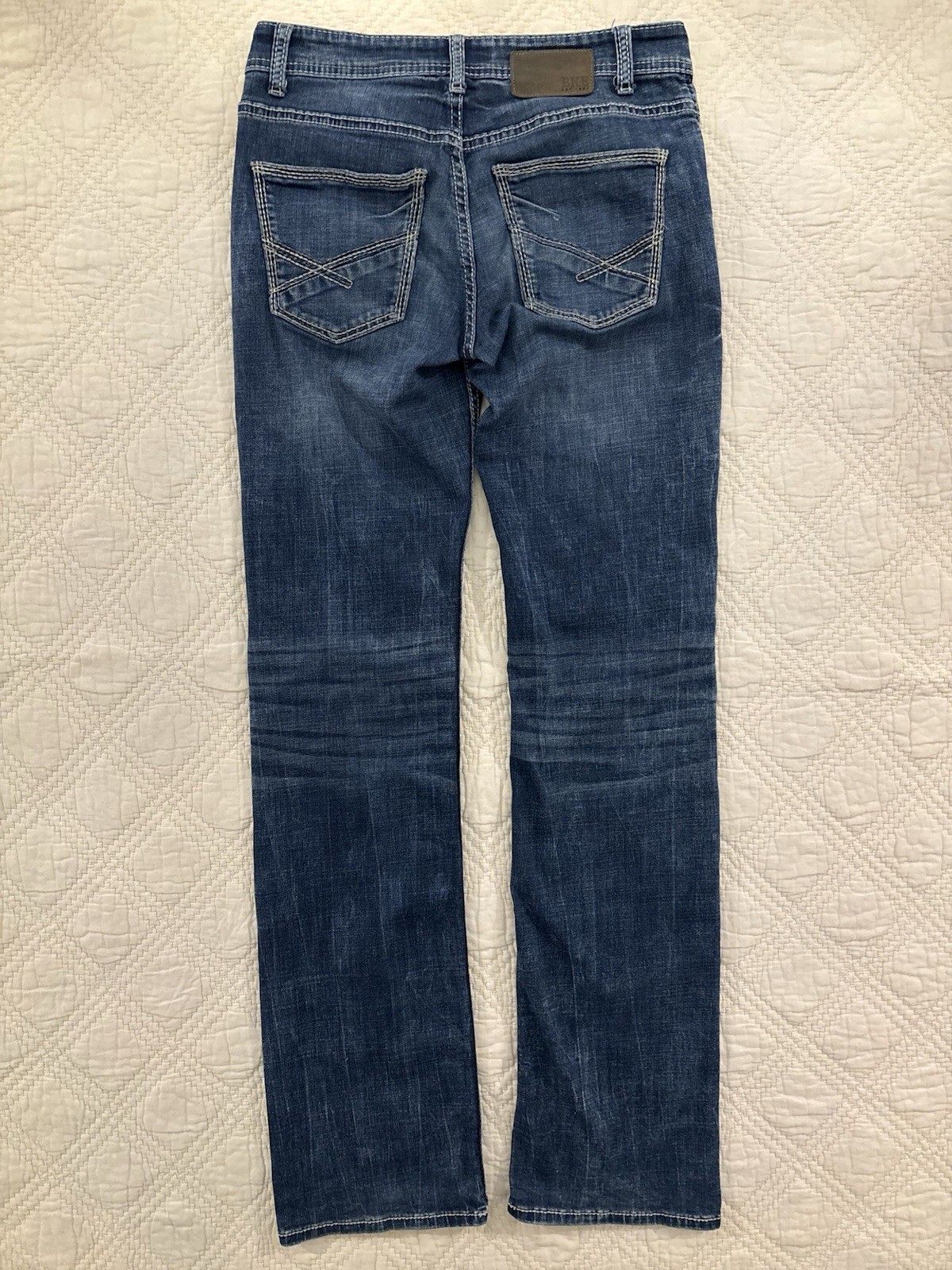 BKE Aiden Low Rise Slim Fit Bootcut Stretch Jeans Mens 30×34 Medium Wash Denim