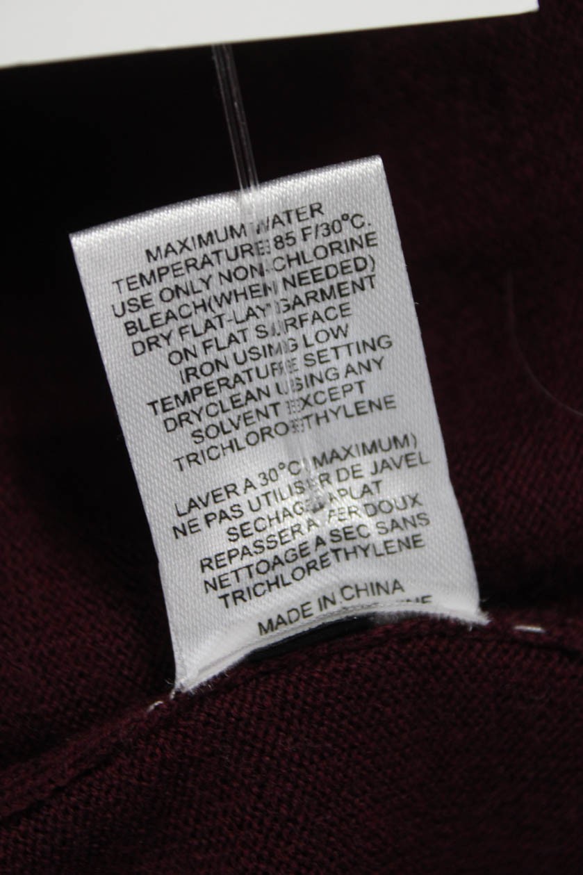 Joseph Womens Merino Wool Red Crew Neck Pullover Long Sleeve Size XS