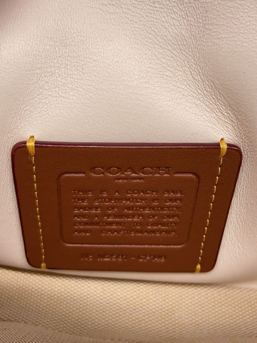 COACH Shoulder Bag Leather WHT CP149 Tabby excellent condition from Japan