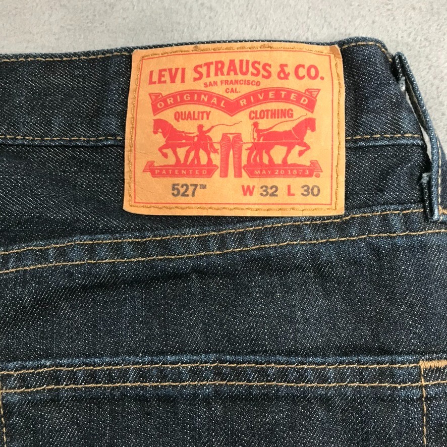 Levi’s 527 Jeans Men’s 32×30 Blue Denim Rinse Dark Wash Slim Boot Cut Western