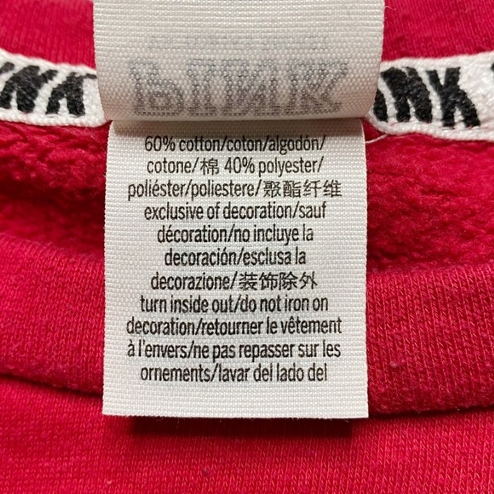 PINK Victoria’s Secret Red White and Black Crewneck Sweatshirt Cotton Size Small