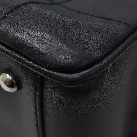 Chanel Choco Bar Handbag Leather Black Shoulder Bag Series 7