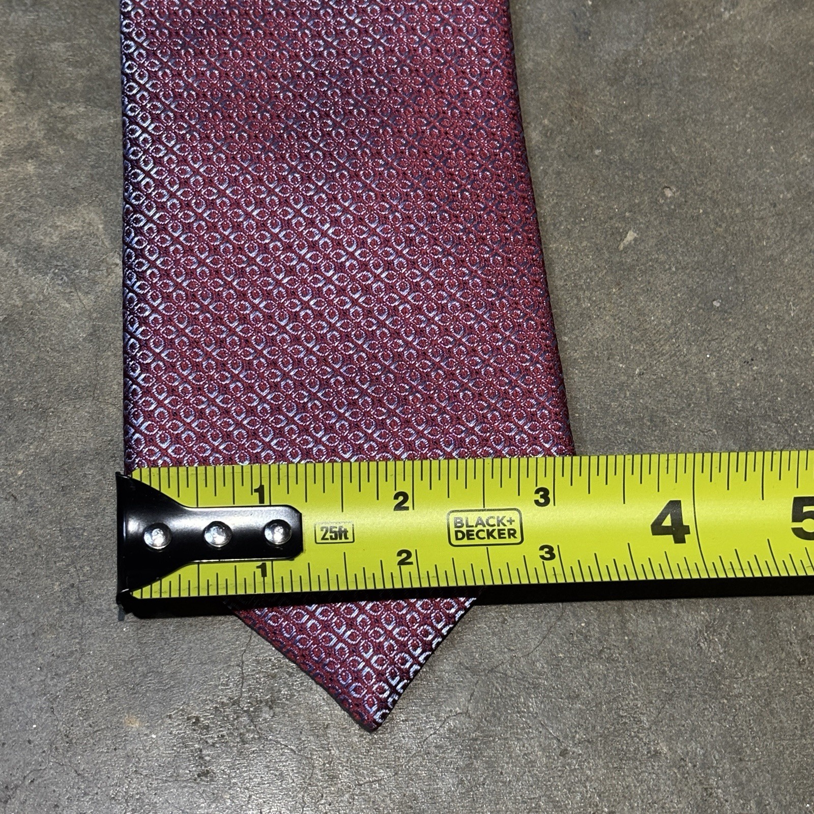 Eton Red Geometric Floral Shiny Silk Men’s Designer Tie Made in Italy