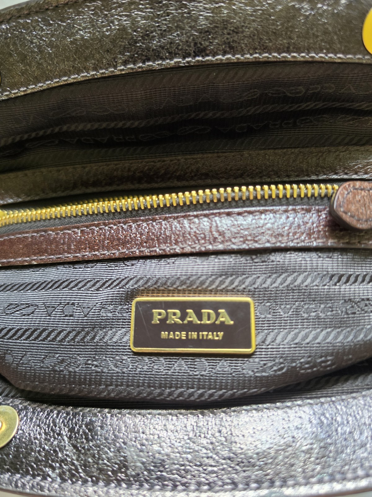 Prada Cinghiale Medium Pleated Frame Satchel Bag