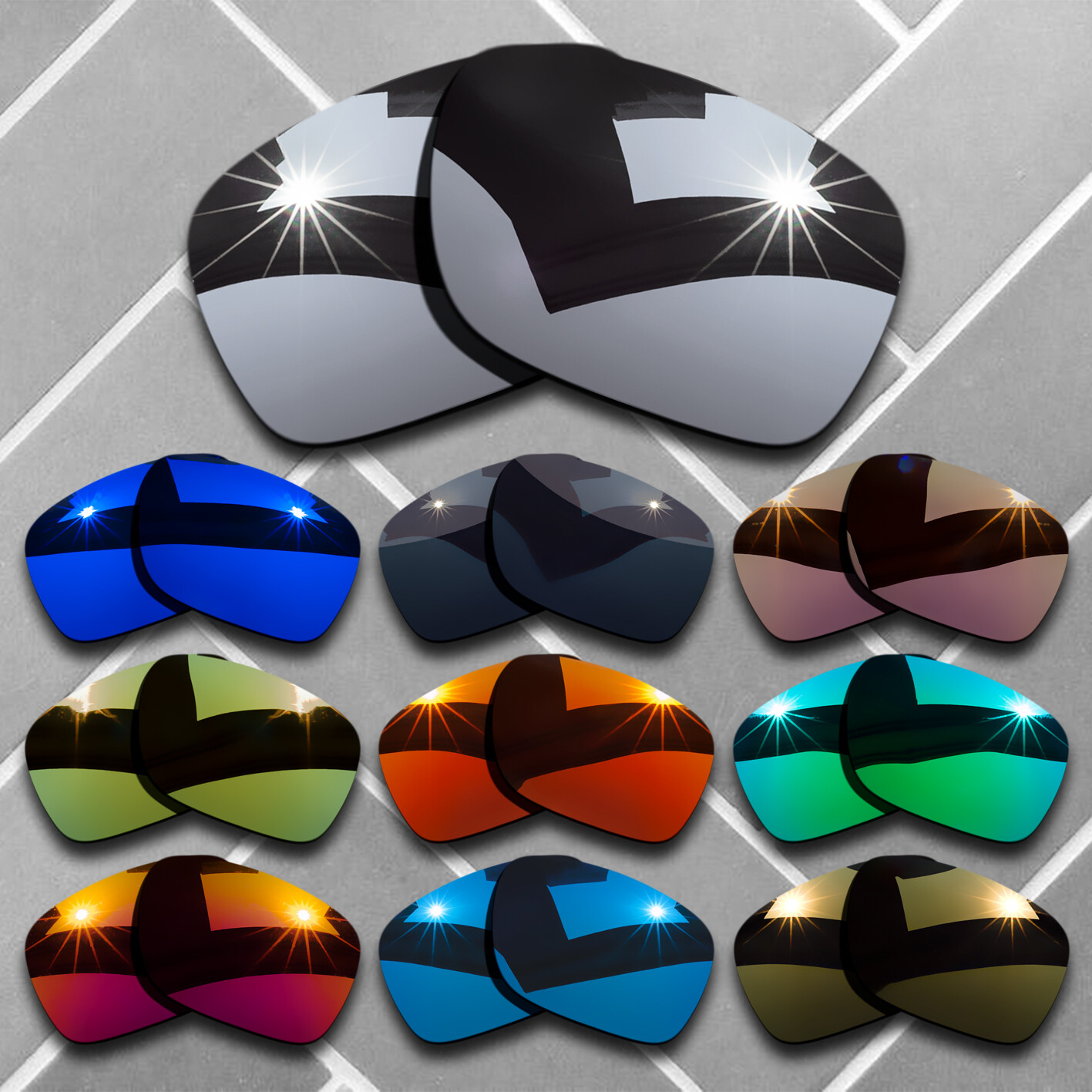 Polarized Anti-Scratch Replacement Lenses for-Spy Optic Discord Choices US