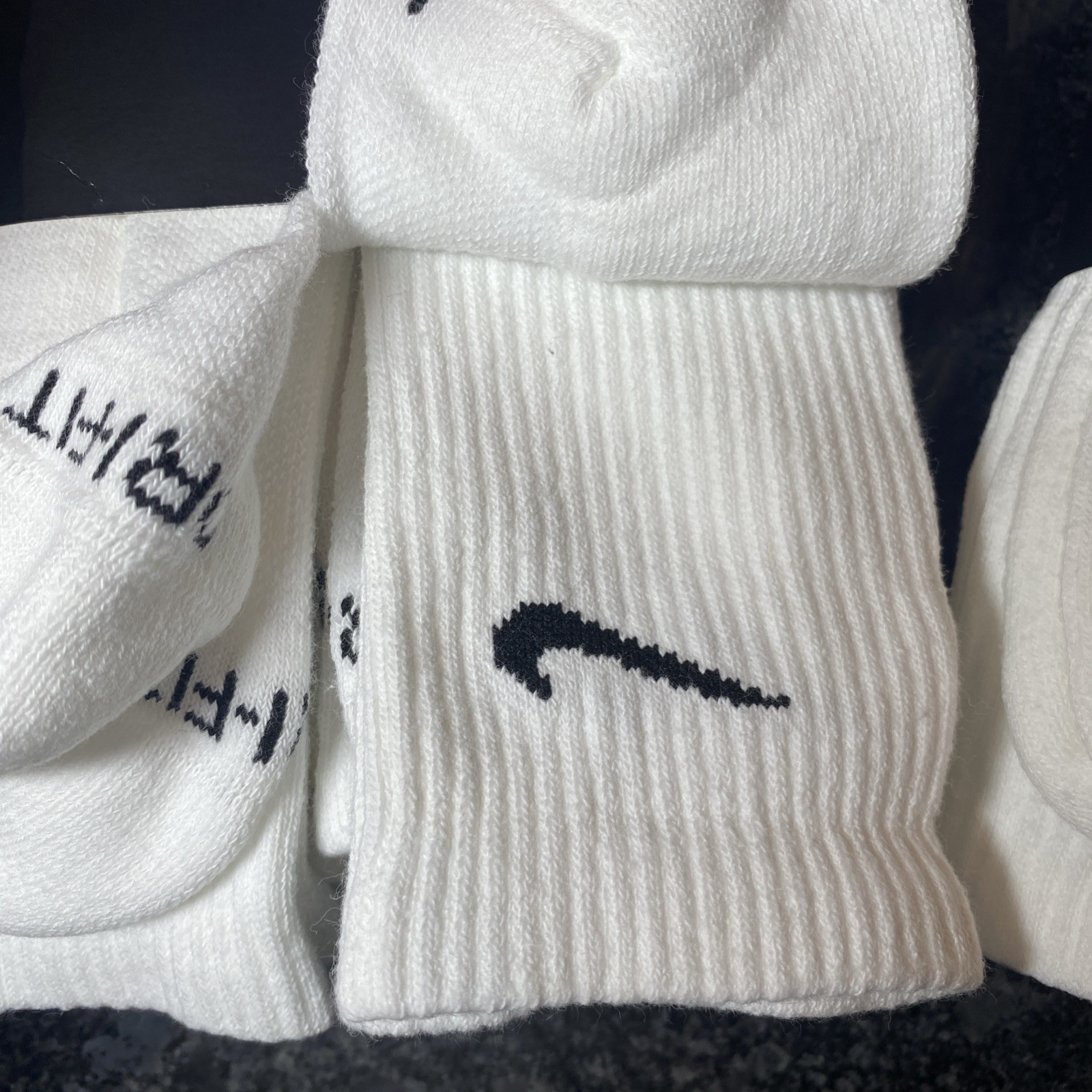Lot of 2x Nike Everyday Plus Cotton Cushioned Crew Dri-Fit Socks Sz L 12 Pairs