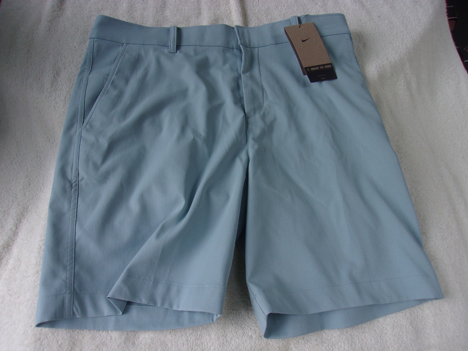 NWT Nike poly. golf shorts, men’s 34 – 42, 7.5 in. ins., $80, light green, Std.