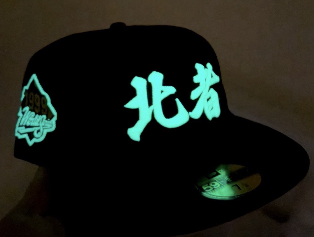 New Era New York Yankees Kanji Black Panther Glow In Dark 2.0 Pink UV 7 1/2 Rare