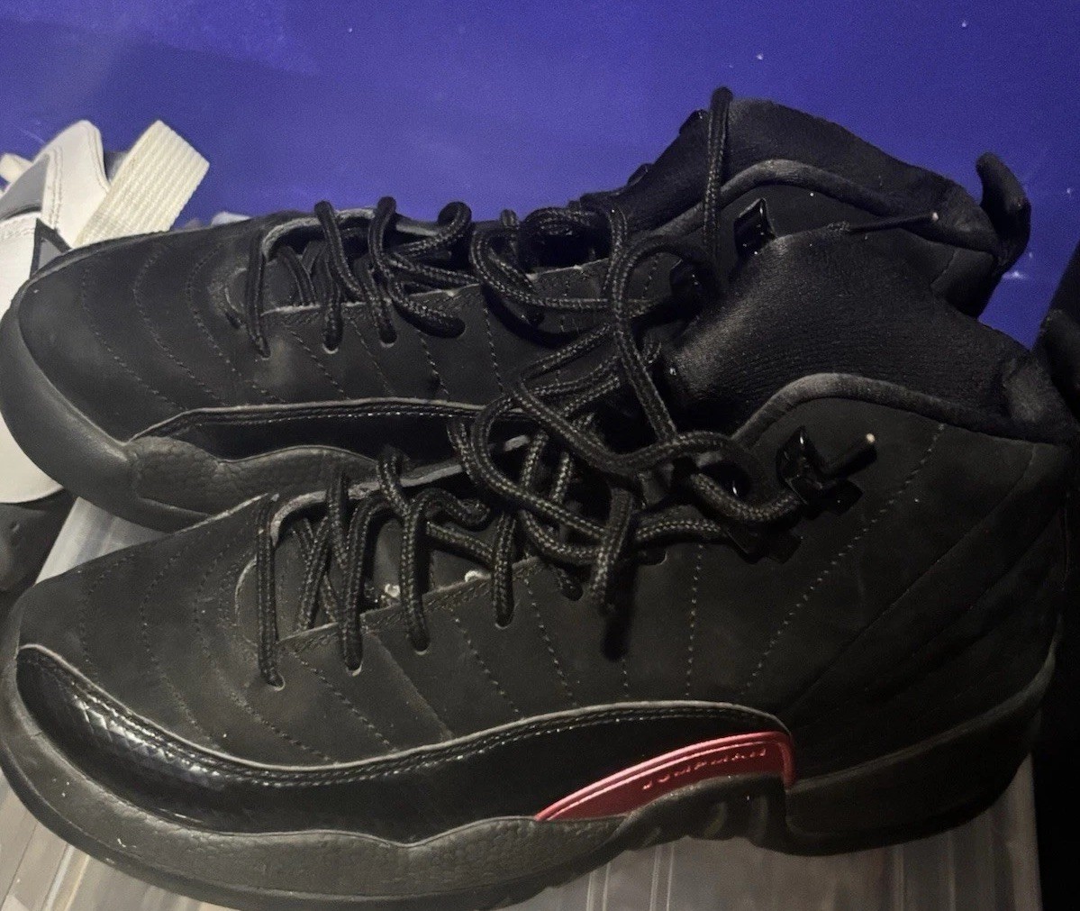 Jordan 12 Retro Black Rush Pink (GS) Teens Black/Red Mid Top Lace-Up Sneaker