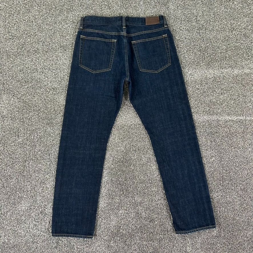 J Crew The Sutton Selvedge Red Line Raw Denim Jeans Mens 30×30 Dark Indigo Wash