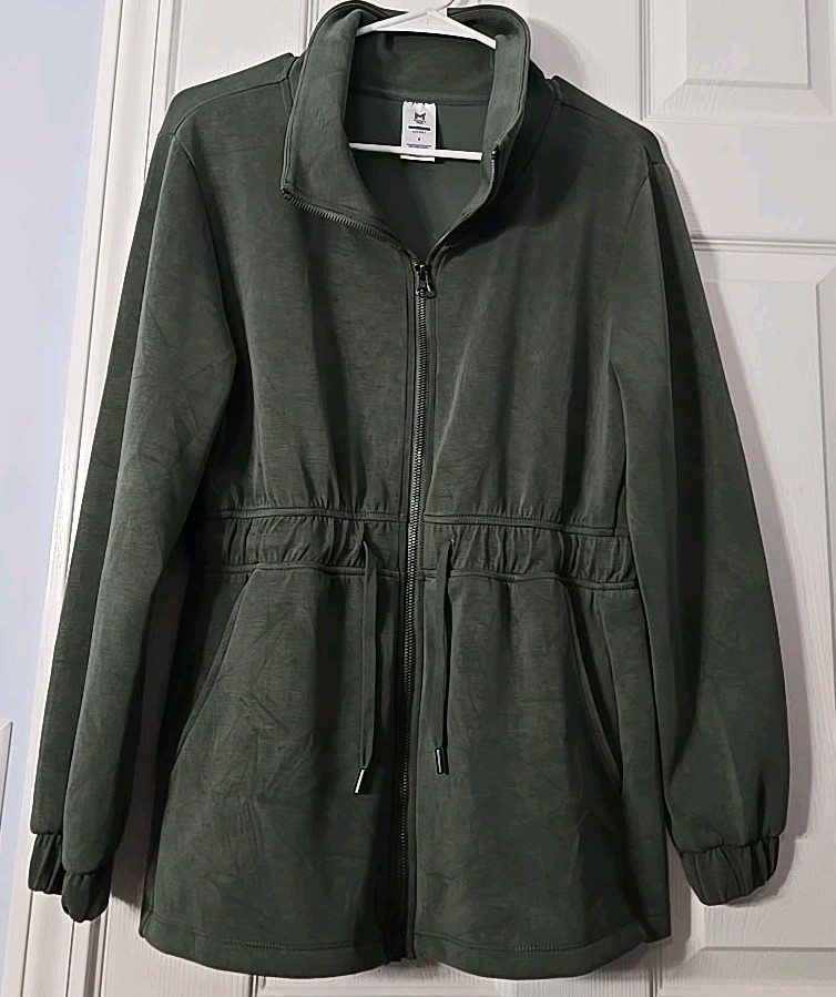 Members Mark Womans Sandwash Jacket Size Small Olive Green