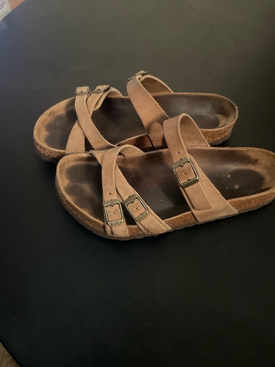 Birkenstock Salina Brown Oiled Leather Sandals
