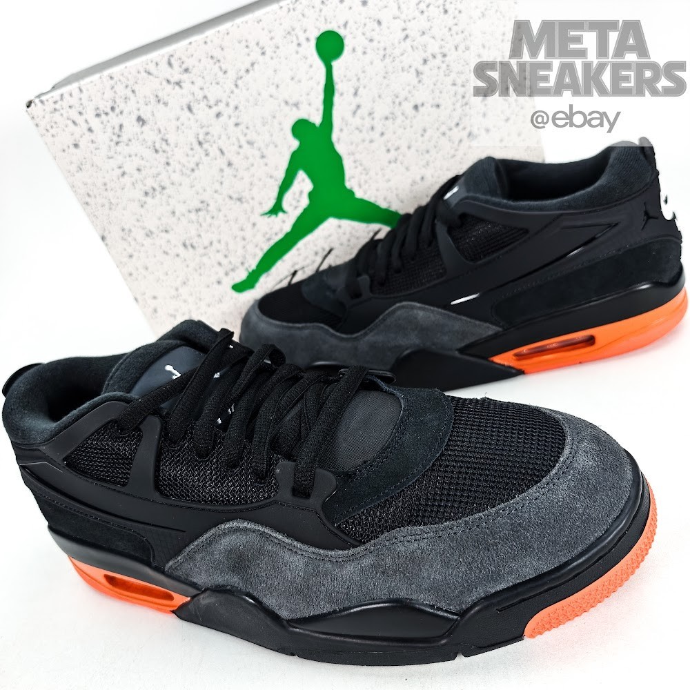 Air Jordan 4 RM US 14 Men’s Black Starfish Orange White Nike HF8126-001 NIB