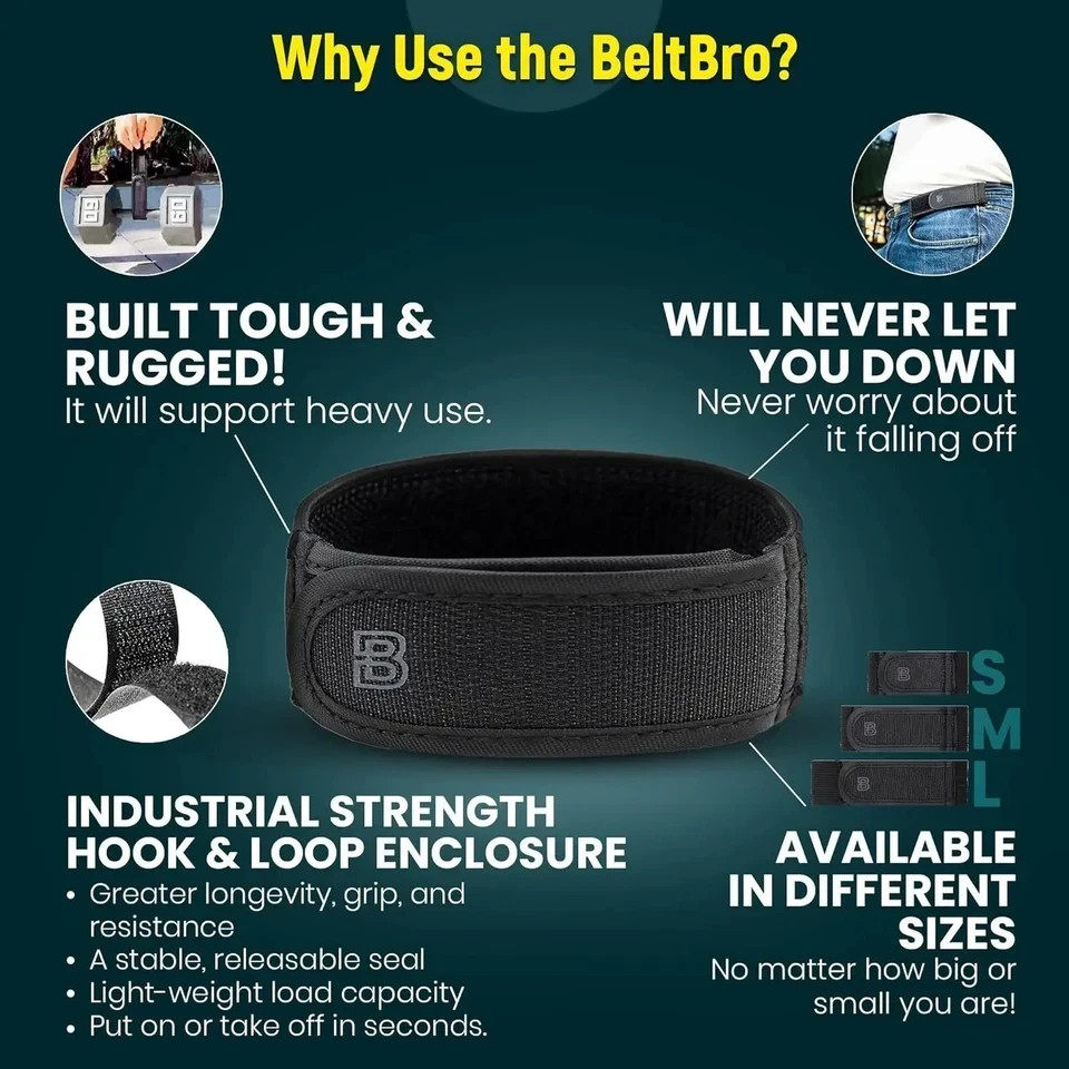 BeltBro Pro Pairs For Men Next Gen BeltPro Buckle-Free Elastic Belt