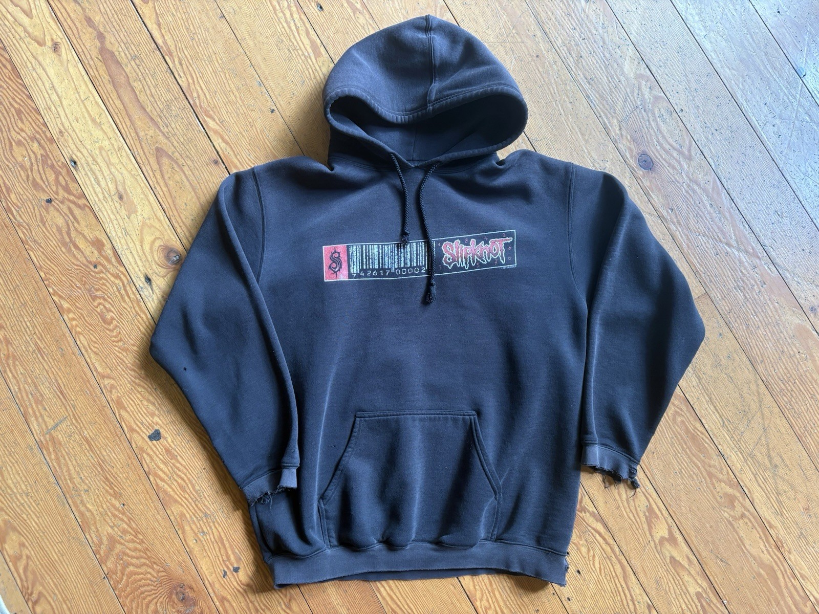 Vintage Slipknot Hoodie Size XL Iowa 2001 Band Tour Sweatshirt Heavy Metal Rock