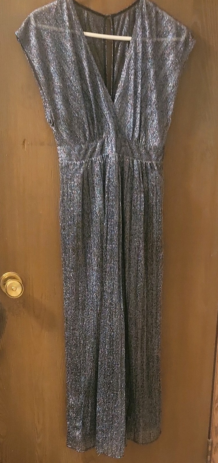Anthropologie Moulinette Soeurs Dress Metallic Midi Sparkle Size 0