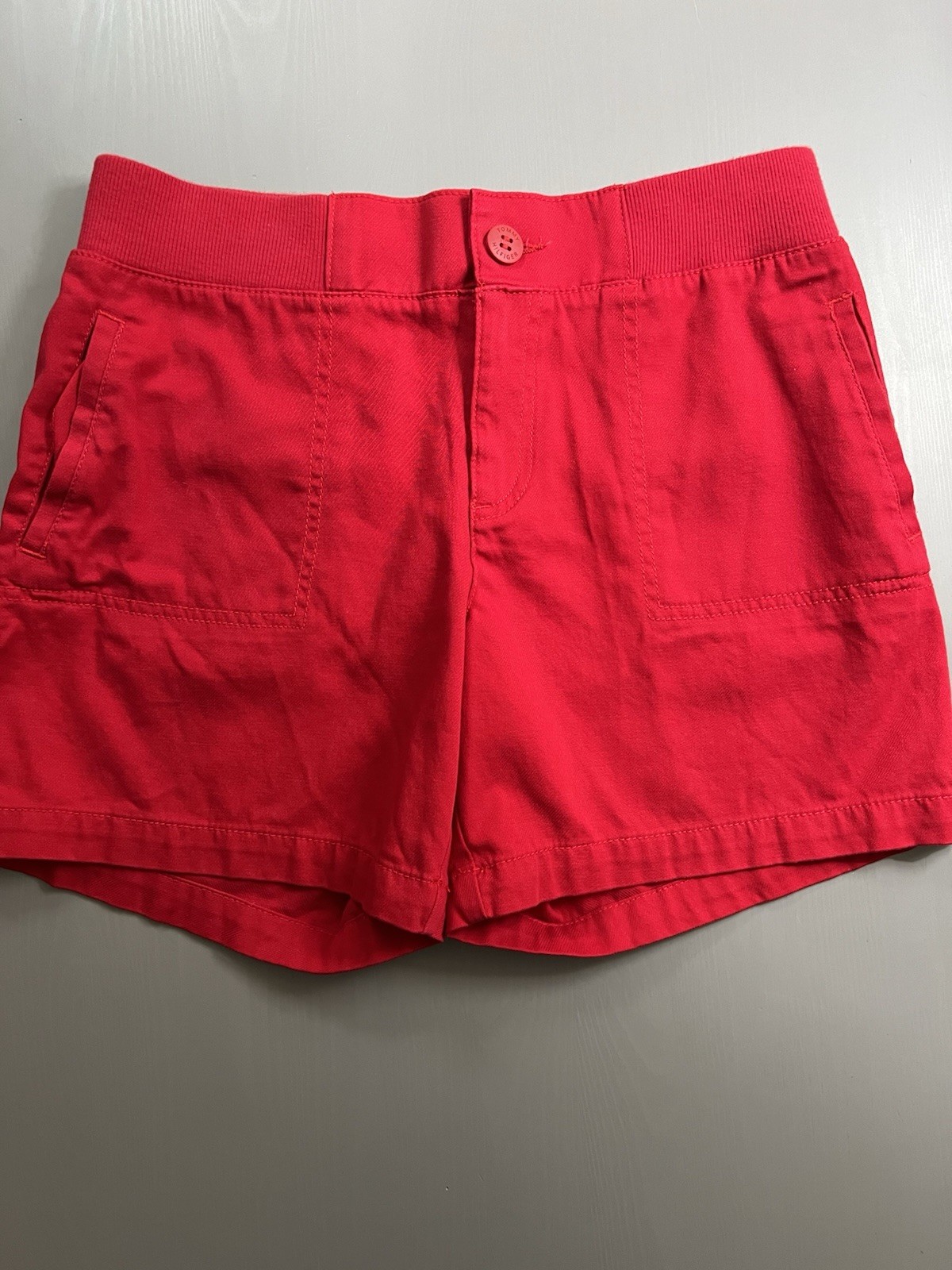 Tommy Hilfiger Women’s Shorts, Red And Light Pink, Size M