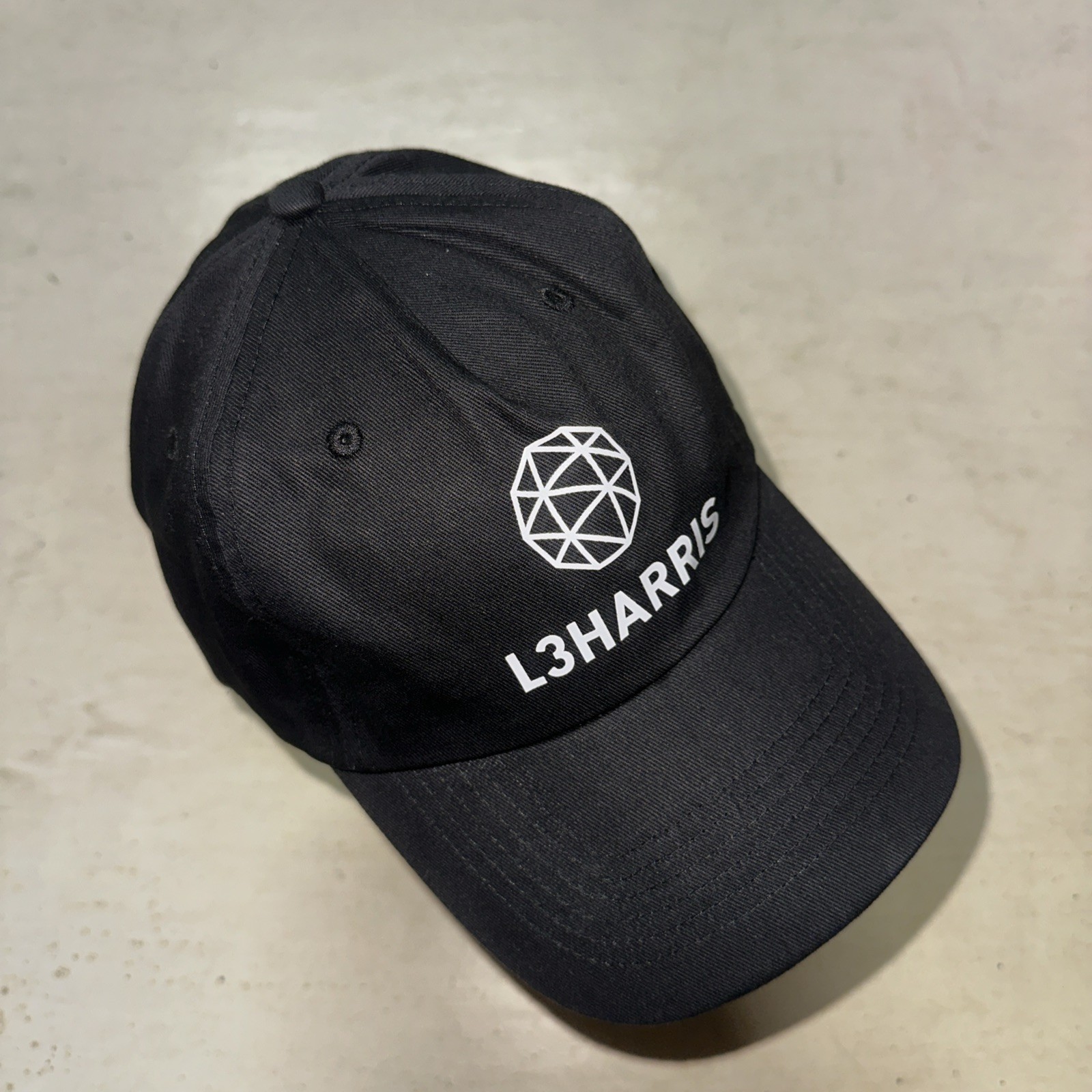 L3Harris Aircraft Logo Hat Baseball Cap Adjustable Black Lightweight Communicate