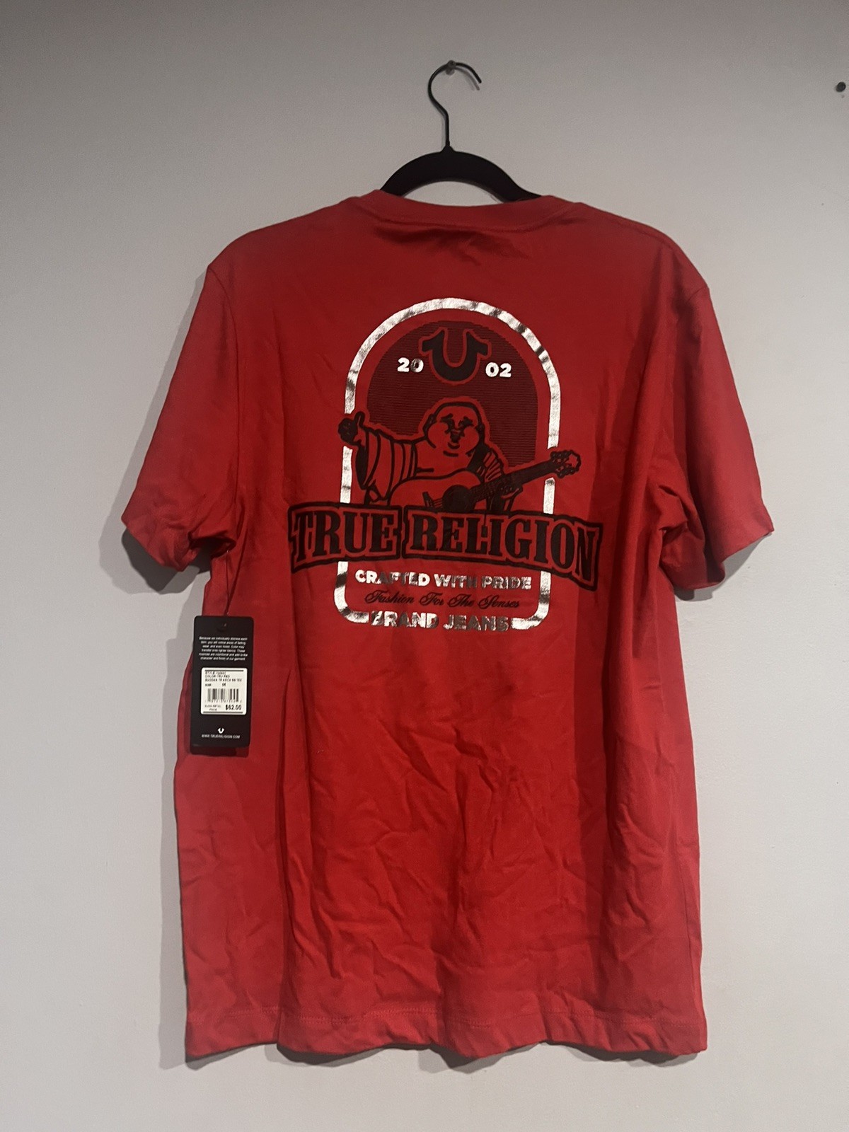 True Religion Shirt Mens Medium red Buddha Graphic