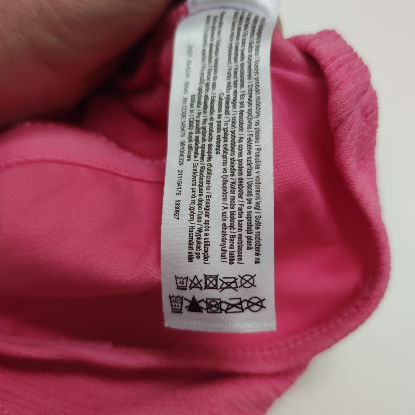 Pink Primark Swimsuit Size Small 10/12 adjustable straps ribbed fabric