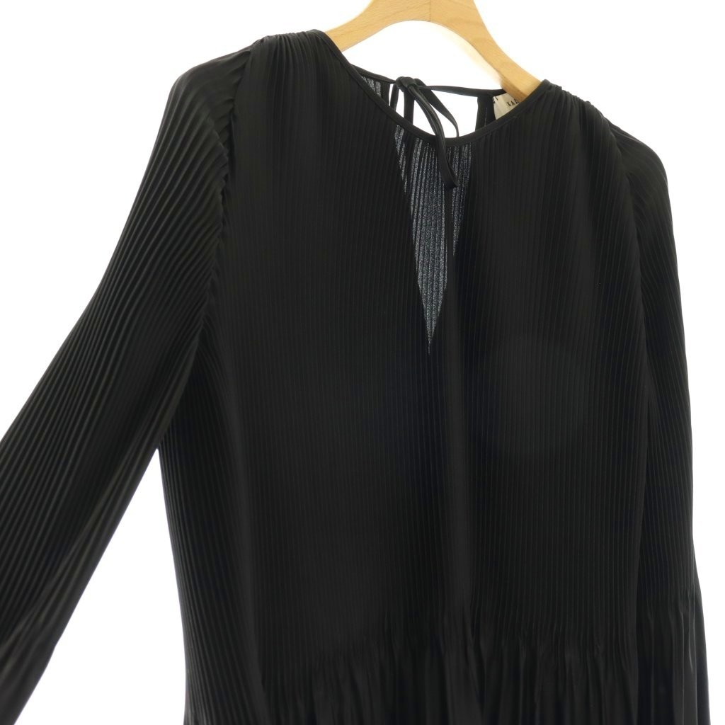 KALLMEYER Pleated Blouse Women’s Long Sleeve S Polyester Black